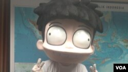 Karakter komik "Si Juki" (VOA/Ahmad Bhagaskoro)