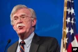 National Security Adviser John Bolton unveils the Trump Administration's Africa Strategy at the Heritage Foundation in Washington, Dec. 13, 2018.