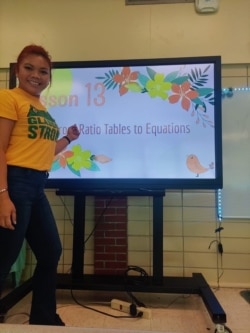 Rachel Waldrop, guru matematika kelas 6 di Glasgow Middle School di East Baton Rouge, Louisiana (foto: courtesy).