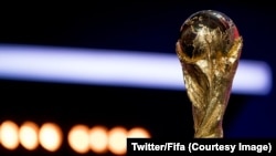 Le trophée de la Coupe du monde, 5 juin 2018. (Twitter/Fifa)