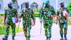 Shugaba Najeriya Muhammadu Buhari Da Shugabannin Jami'an Tsaron Kasa