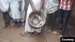Children are seen shackled at their place of confinement in Kaduna, northern Nigeria, in a photo released by Kaduna Police.