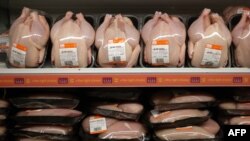 Du poulet dans un super-marché de Londres, 27 avril 2018.