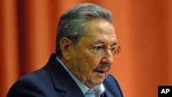 Cuba's President Raul Castro addresses the audience during the National Assembly in Havana, December 23, 2011.