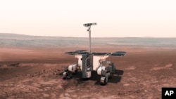 This illustration made available by the European Space Agency shows the European-Russian ExoMars rover. (European Space Agency via AP)