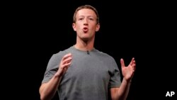 FILE - Facebook CEO Mark Zuckerberg 
