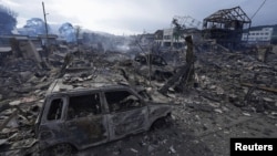 Burned residential and commercial area site following an earthquake is seen in Wajima, Ishikawa prefecture, Japan, Jan. 2, 2024, in this photo released by Kyodo. (Kyodo/via REUTERS)