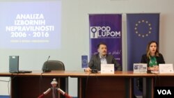 Danijel Stjepanović i Jelena Tanasković Mićanović predstavili analizu Koalicije pod lupom o izbornim nepravilnostima u periodu o 2006. - 2016.