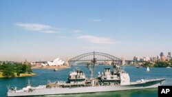 미 해군의 유도미사일순양함 USS 벙커힐.