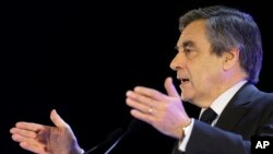 François Fillon, lors d’un discours de campagne à Toulon, dans le sud de la France, le 31 mars 2017. 
