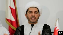 Bahrain's highest court upholds life sentences, Jan. 28, 2019, for the prominent Shi'ite cleric
Sheikh Ali Salman, who led a now-shuttered opposition party, and two of his colleagues. 
