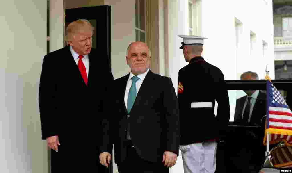 Firai Ministan kasar Iraqi&nbsp;&nbsp;Haider al-Abadi ya gana da takwaran aikinsa na Amurka Donald Trump a Fadar White House, inda suka tattauna kan al&#39;amuran huldodin da suka shafi kasashensu, a ranar Litinin 20 ga watan Maris 2017.