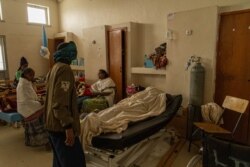 Since the war began last November, the Axum University Referral Hospital has never stopped receiving battle-wounded patients, in Axum, Ethiopia, June 10, 2021. (Yan Boechat/VOA)