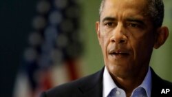 Presiden AS Barack Obama tiba di Edgartown, Massachusetts untuk menyampaikan pernyataannya mengenai pembunuhan terhadap wartawan AS James Foley.