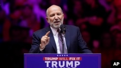 Howard Lutnick na mitingu u New Yorku (AP Photo/Evan Vucci)