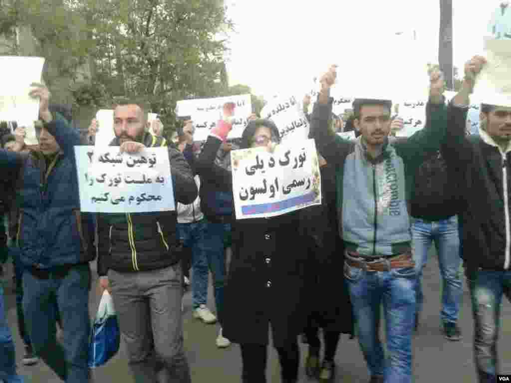 İran Azərbaycanı şəhərlərində kütləvi etirazlar - 9 noyabr 2015