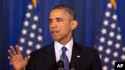 President Barack Obama talks about national security, May 23, 2013, at the National Defense University at Fort McNair in Washington.