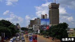 Une rue de Lusaka, en Zambie.