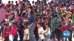 Kurdish Refugee Children Head Back to School in a Tent 