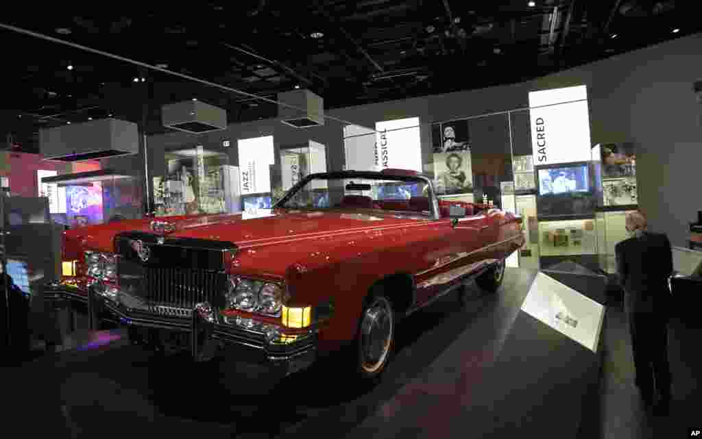Chuck Berry's 1973 Cadillac Eldorado is on display at the National Museum of African American History and Culture in Washington, Sept. 14, 2016.