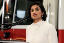 FILE - In this Feb. 14, 2019, file photo, Centers for Medicare &amp; Medicaid Services (CMS) Administrator Seema Verma speaks during a news conference in Washington.