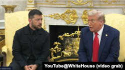 2025年8月18日，美国总统特朗普在白宫与乌克兰总统泽连斯基会晤。