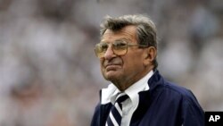 Penn State coach Joe Paterno watches the college football game against Youngstown State from the side lines Saturday, Sept. 16, 2006, in State College, Pa..