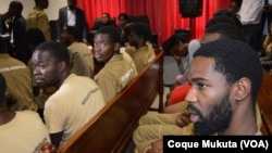 Sedrick de Carvalho no julgamento dos activistas em Luanda, no Tribunal Provincial de Luanda em Benfica. Angola, Nov 16, 2015