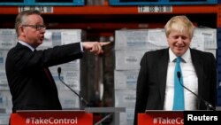 FILE PHOTO: Former London Mayor Boris Johnson during a Vote Leave event in Stratford upon Avon, Britain.