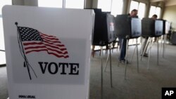 FILE - Voters cast ballots in an Illinois primary in Hinsdale, Ill., March 18, 2014. In past elections, young adults have been on the lower end in terms of voter turnout, and expectations for the coming election appear uncertain. 