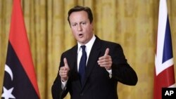 David Cameron à Tripoli, le 15 septembre 2011.