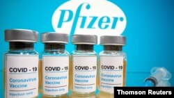 រូបឯកសារ៖ វ៉ាក់សាំងការពារជំងឺកូវីដ១៩ របស់ក្រុមហ៊ុនផលិតឱសថអាមេរិក Pfizer។