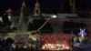 Musicians perform on stage in Manger Square, outside the Church of the Nativity, the site revered as the birthplace of Jesus, on Christmas eve in the West Bank town of Bethlehem, December 24, 2012. 