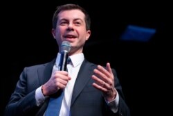 Democratic presidential candidate former South Bend, Ind., Mayor Pete Buttigieg speaks in Concord, N.H., Feb. 5, 2020.