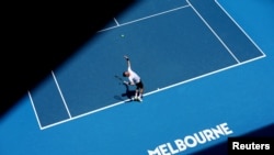 西班牙网球运动员佩德罗·马丁内斯（Pedro Martinez参赛2023年澳大利亚网球公开赛。（2023年1月16日）