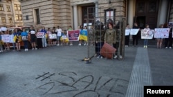 უკრაინის ქალაქ ლვივში, აგრესორი რუსეთისგან უკრაინელი ტყვეების გათავისუფლებას ითხოვენ