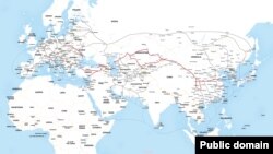 Orta Nəqliyyat Dəhlizi (Xəritə Azərbaycan Dəmir Yolları QSC-dir)