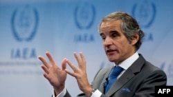 FILE - Rafael Grossi, director general of the International Atomic Energy Agency, informs journalists about the current situation in Iran during his special press conference at the agency's headquarters in Vienna, Austria, June 9, 2022.