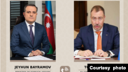 Ceyhun Bayramov və Toivo Klaar (Foto Azərbaycan Xarici İşlər Nazirliyinin səhifəsindən götürülüb)