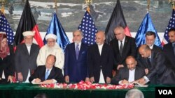 محفل امضای سند امنیتی میان افغانستان و امریکا در ارگ ریاست جمهوری