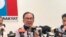 Malaysian opposition leader Anwar Ibrahim speaks during a press conference at his party headquarters in Petaling Jaya, Malaysia, Thursday, Oct. 13, 2022.