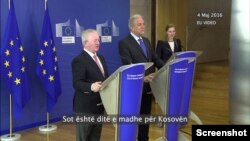 Ish Ministri i Brendshëm i Kosovës, Skënder Hyseni dhe ish Komisioneri Evropian për Migrim, Dimitri Avramopoulos