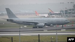 한국 공군의 KC-330 다목적 공중급유 수송기.