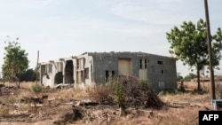 L'un des bâtiments détruits par Boko Haram, le 8 décembre 2016 à Bama, au nord-est du Nigeria.