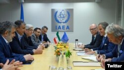 دیدار رافائل گروسی مدیرکل آژانس بین‌المللی انرژی اتمی با محمد اسلامی رییس سازمان انرژی اتمی / عکس توئیتر: rafaelmgrossi@