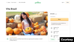 Halaman GoFundMe untuk Novita "Vita" Brazil.