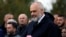 Albania's Prime Minister Edi Rama attends the funeral of six members of the Cara family, killed during an earthquake that shook Albania, in Thumane, Albania, Nov. 29, 2019. 