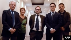 Les membres de l'Association des Américains accidentels (AAA), à Paris, le 7 décembre 2017.