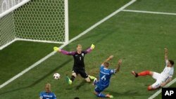 Iceland's game-winning goal.