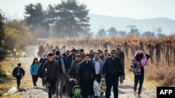 مهاجرین در سرحر بین یونان و مقدونیه